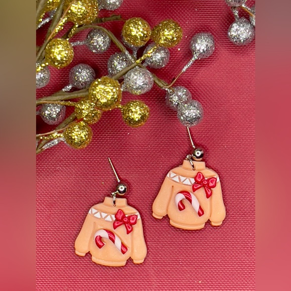 Ugly Christmas Sweater Earrings Set w/ Gift Box - Picture 1 of 3
